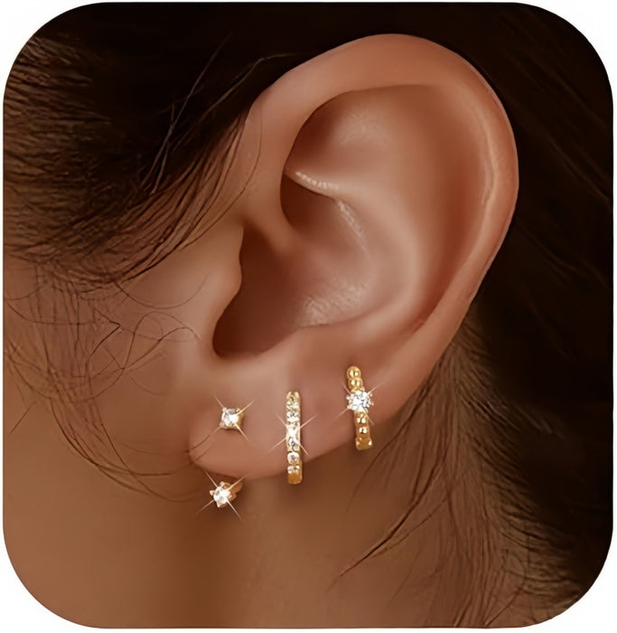 Wholesale Fashionable and trendy flower copper earrings are simple, atmospheric, compact, and high-end