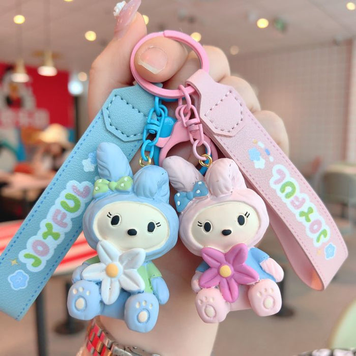 Wholesale Resin Rabbit Doll Keychain JDC-KC-ShuoT030