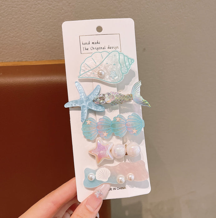 Wholesale Children' s Starfish Shell Duckbill Clip Children' s Hair Clips