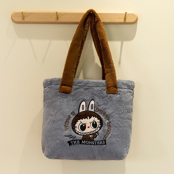 Wholesale Large Capacity Cartoon Plush Velvet Shoulder Bag