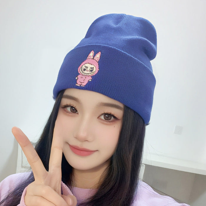 Wholesale Cartoon wool hat embroidered knit hat