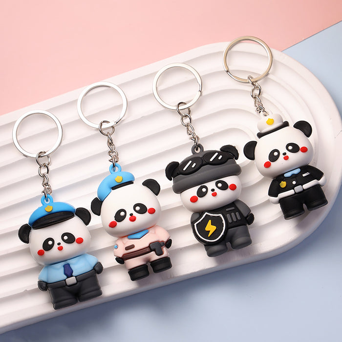 Wholesale  cute panda keychain panda  keychain bag pendant panda doll pendant