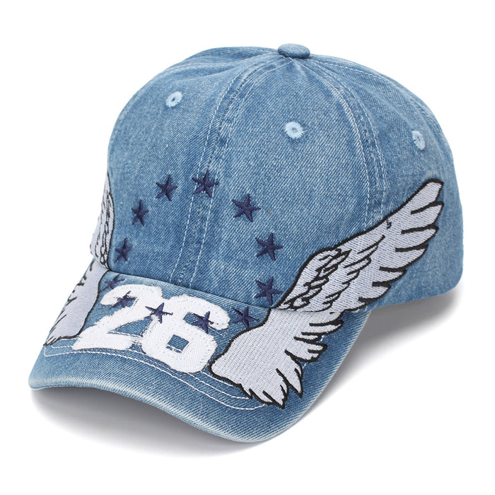 Wholesale Boutique Cowboy Baseball Cap with Wing Embroidery and Sun Protection
