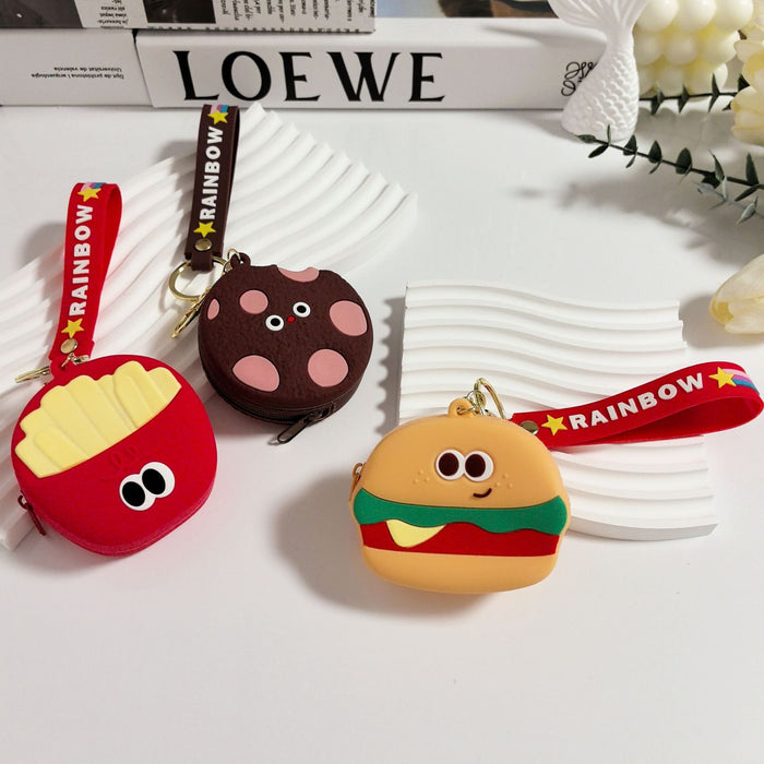 Wholesale  silicone coin purse cute children's  coin bag earphone bag key pendant