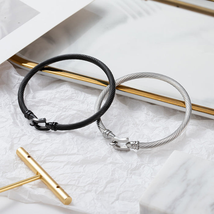 Wholesale Magnet Buckle Stainless Steel Wire Bracelet