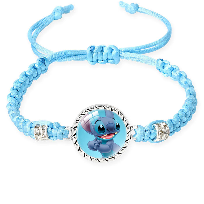 Wholesale Cute cartoon character multi-color woven adjustable bracelet