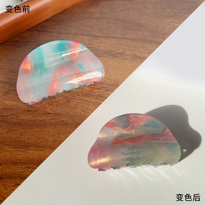 Wholesale acrylic semicircle grip small  cute all-match shark clip  hairpin