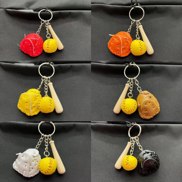 Wholesale PU Baseball Keychain JDC-KC-KangX001