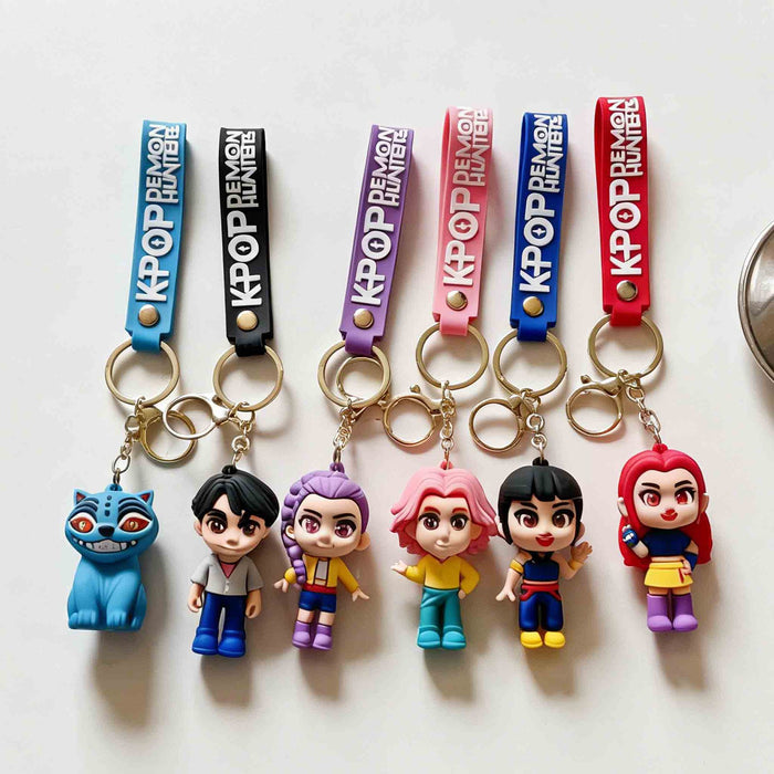 Wholesale KPOP Cute Cartoon Silicone Keychain