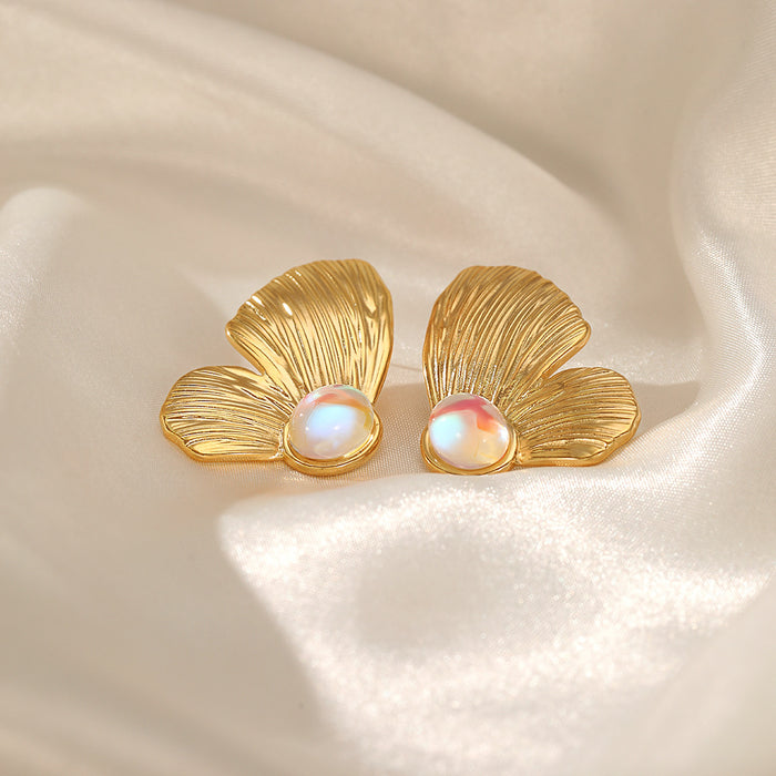 Wholesale Butterfly Symmetrical Stainless Steel Earrings, Personalized Fashion, Exaggerated Design, Titanium Steel Earrings