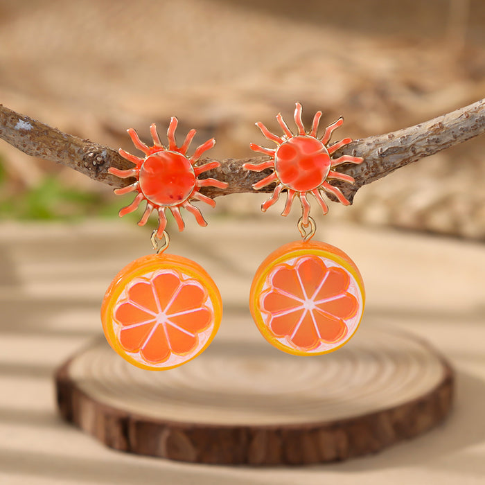 Wholesale Fruit Shaped Earrings Colorful Summer Vacation Jewelry Accessory MOQ≥3