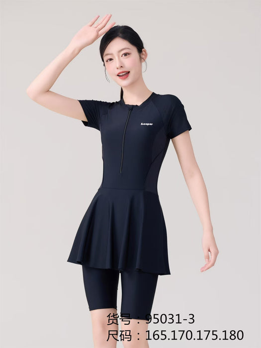 Wholesale Swimsuit Women's Fashion Conjoined Flat-angle Conservative Slim