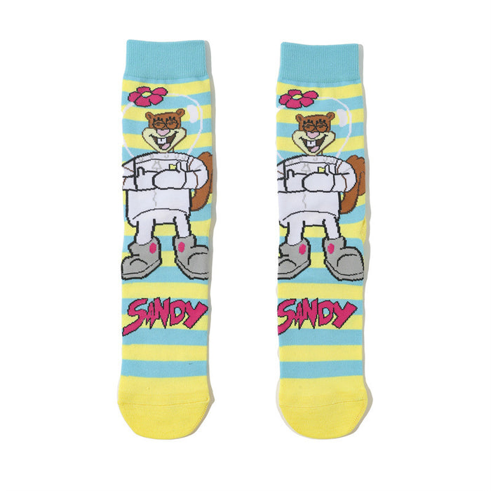 Wholesale cartoon tide socks female male socks sponge socks long cotton socks