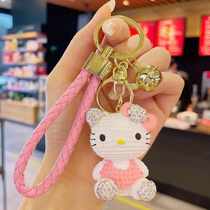 Wholesale Diamond Resin Doll Cartoon Keychain JDC-KC-YD102