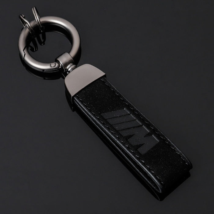 Wholesale Suede car logo keychain, steel stamp, Audi Volkswagen keychain, hanging accessory