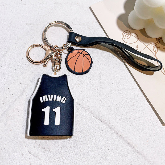 Wholesale Silicone Cartoon Jersey Keychain JDC-KC-Qiwei026