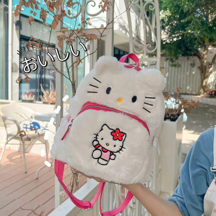 Wholesale Cartoon Cute Kitten Plush Backpack JDC-BP-ZeZ003