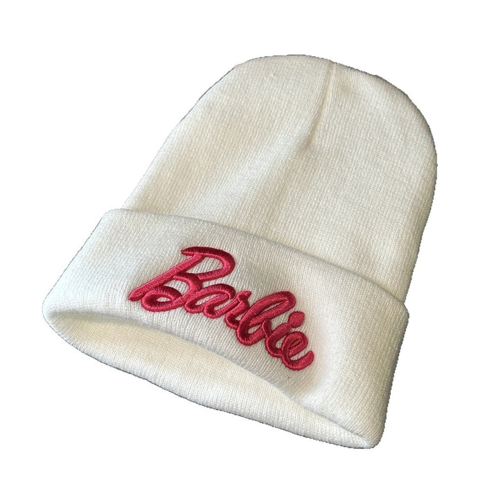 Wholesale Pink Embroidered knitted hat