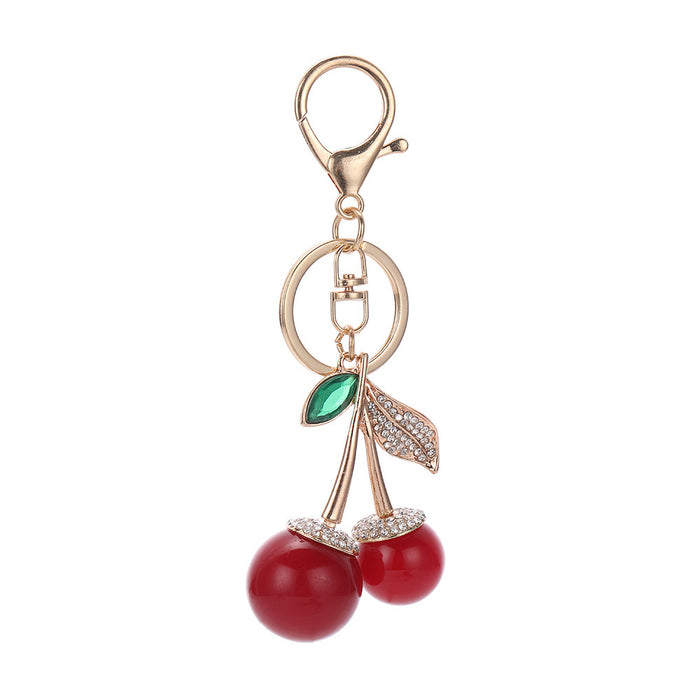Wholesale Fruit Shaped Metal Keychain Decorative Bag Charm MOQ≥2