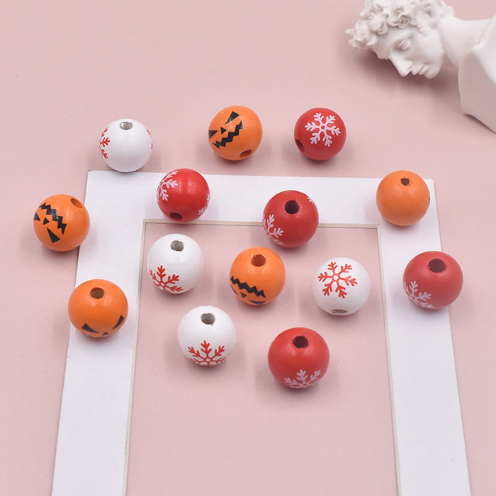 Wholesale 10pcs Christmas Wooden Beads JDC-BDS-KYZL008