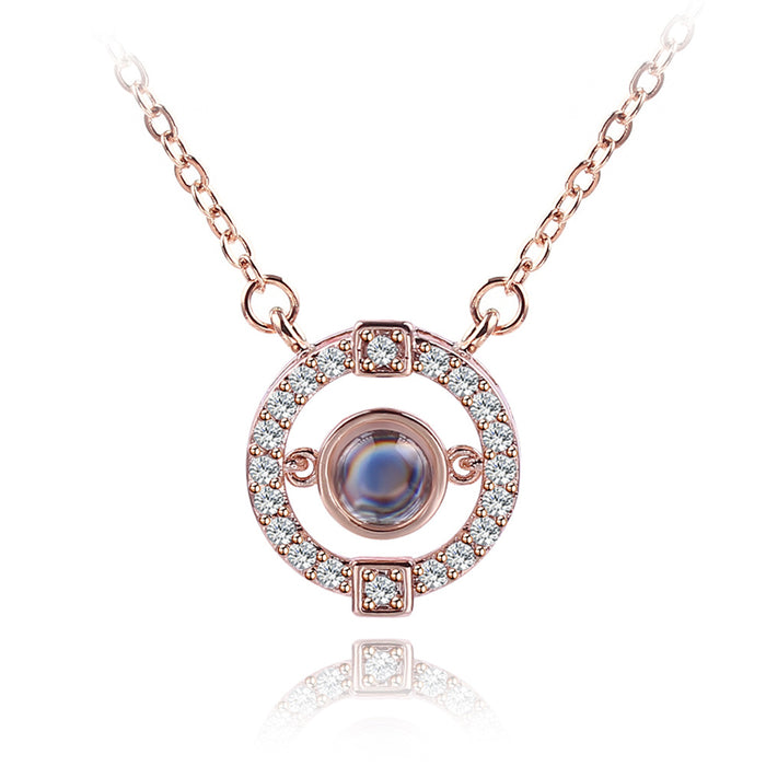 Wholesale One Hundred Languages I Love You Projection Couple Choker Necklace