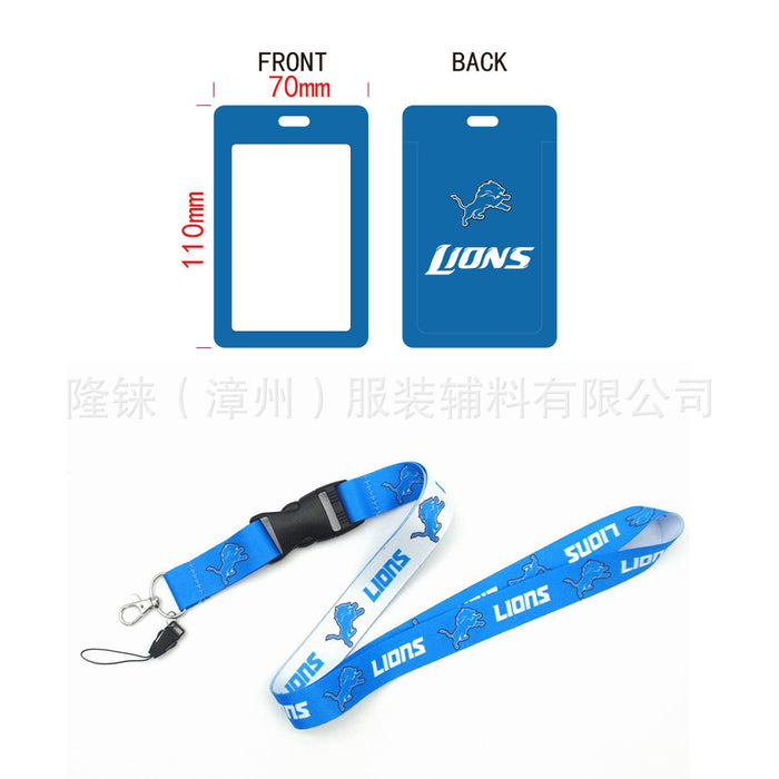 Wholesale of 10pcs/pack Rugby Card Set Polyester Hanging Cord Keychain JDC-KC-LongL001