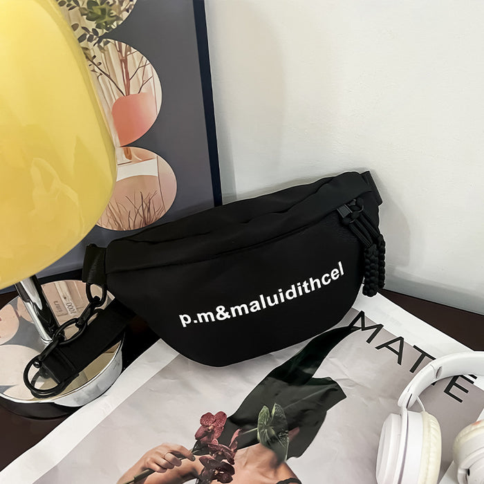 Wholesale Children's bag, high-end nylon chest bag, letter lightweight crossbody bag, outdoor sports coin purse