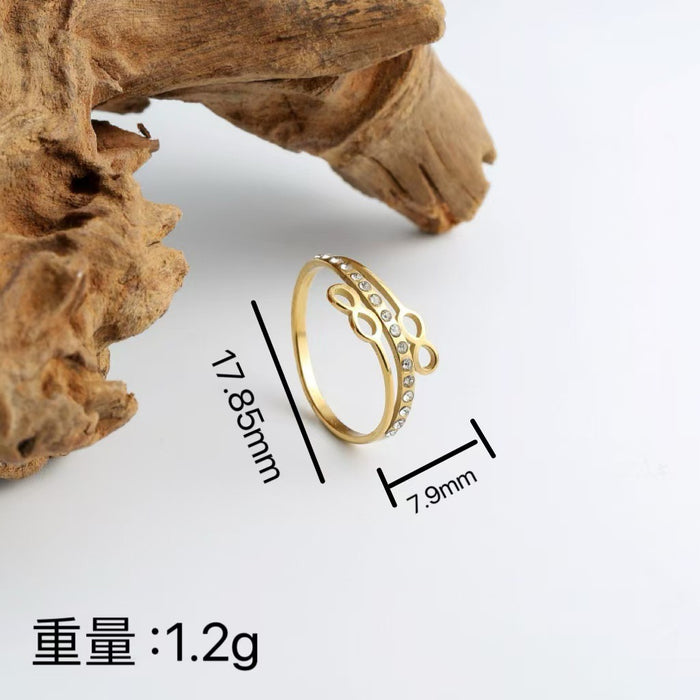 Wholesale ring jewelry titanium steel ring color retention gold plating women's ring