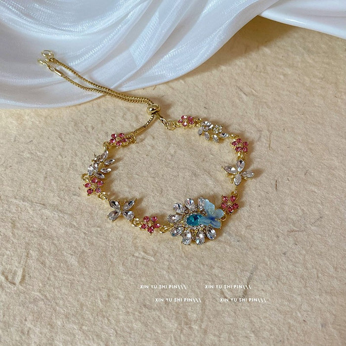 Wholesale Flower butterfly bracelet, light luxury temperament, high-end sense, niche design, versatile star bracelet
