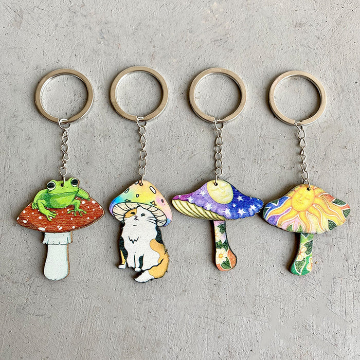 Wholesale 3pairs/pack Mushroom Colorful Keychain JDC-KC-HeYi019