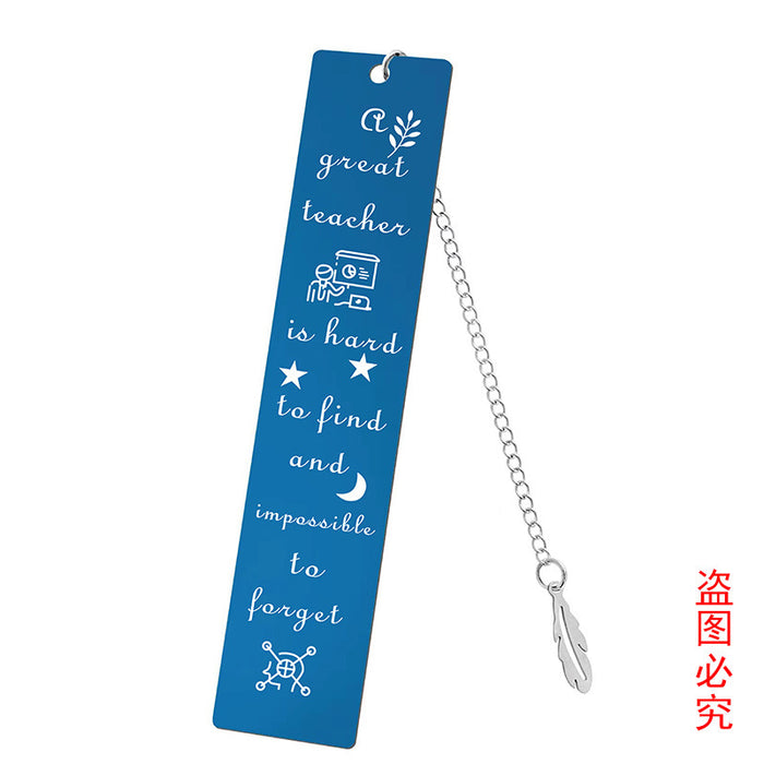 Wholesale Stainless Steel Teacher's Day Bookmark JDC-BM-GangG001