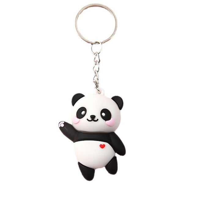 Wholesale Cute Panda Keychain Doll Cartoon Schoolbag Pendant