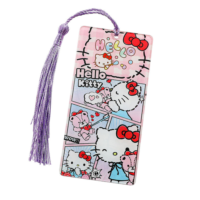 Wholesale cartoon cute cat acrylic tassel bookmark
