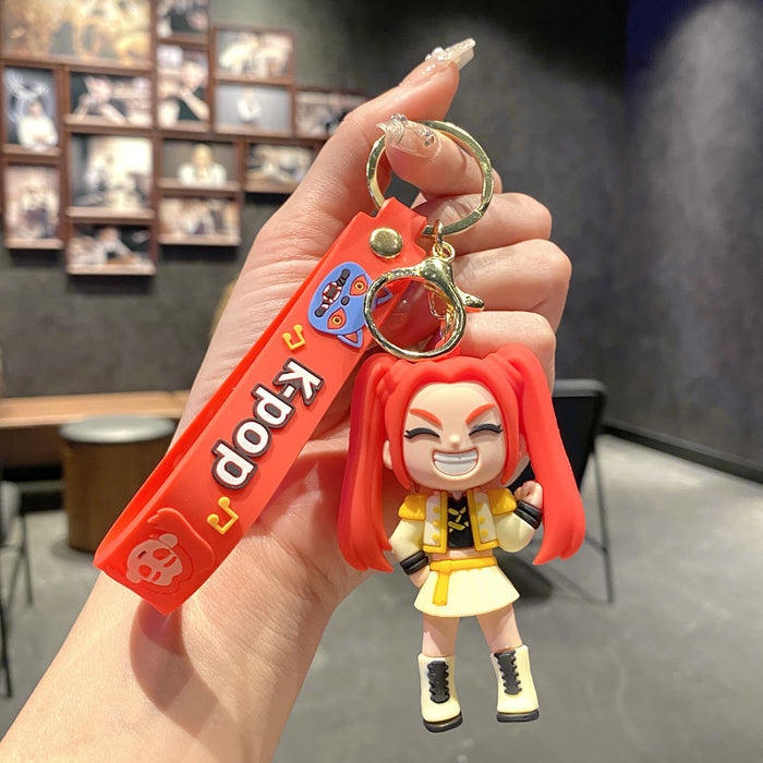 Wholesale  K-pop girl group pvc keychain Cute Keychain