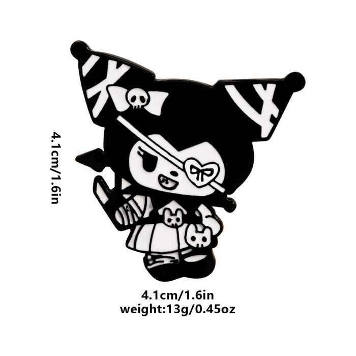 Wholesale Trendy Cartoon Brooch Electroplated Alloy Metal Pin Cute Style Fashion Accessory