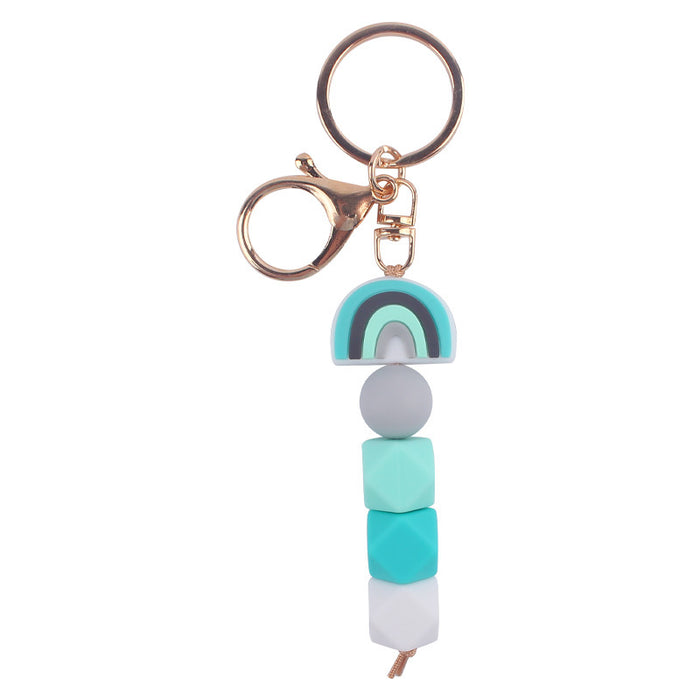 Wholesale Cartoon Rainbow Silicone Keychains