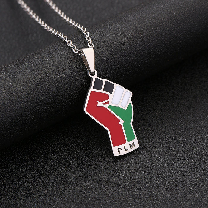 Wholesale Stainless Steel Palestine Pendant Necklace JDC-NE-YuTing006