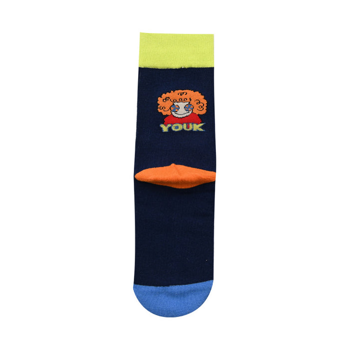 Wholesale New illustration women's socks, cotton socks, mid tube trendy socks, cartoon socks
