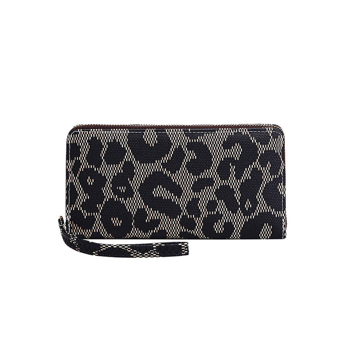 Wholesale New Leopard Print Retro Long Wrist Wallet Fashionable All-match Small Bag Wallet JDC-WT-SC004