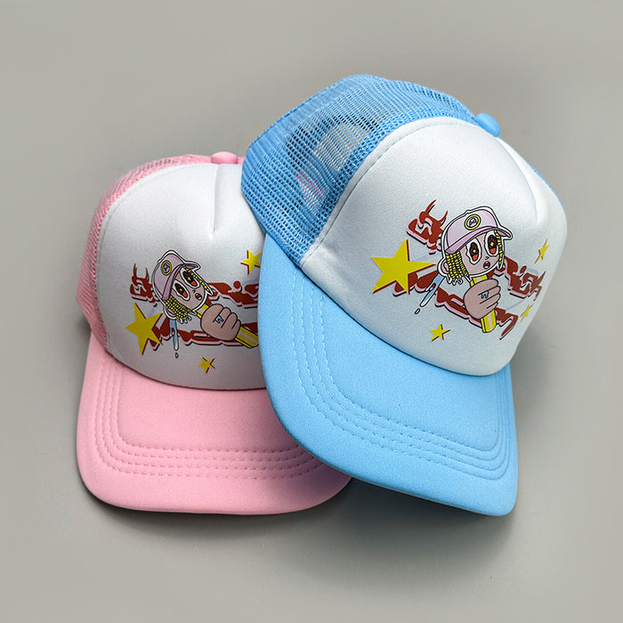 Wholesale Color matching Strawberry Letter cruise ship anime printing baseball cap