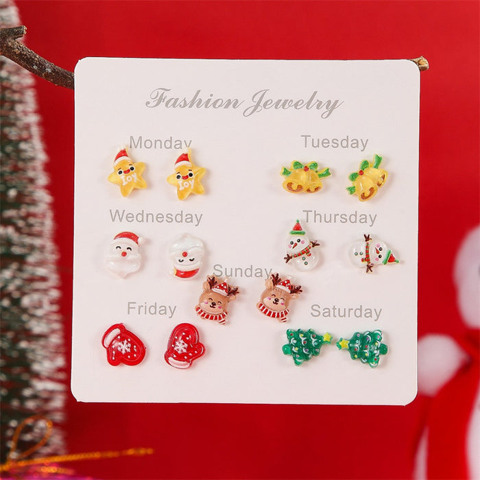 Wholesale Christmas earrings cute cartoon simple  elk earrings