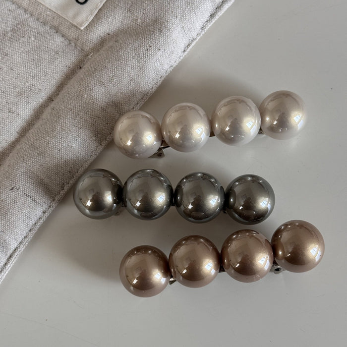 Wholesale 4 Pearl Barrette Hair Clips for the Back of the Head
