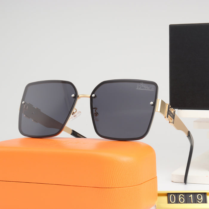 Wholesale Letter frameless sunglasses, high-end fashion, travel street photography, sunscreen sunglasses