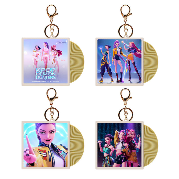 Wholesale KPOP CD vinyl record keychain