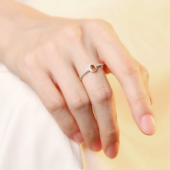 Wholesale Ring inlaid with niche design, light luxury adjustable ring