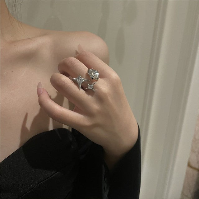 Wholesale Moonstone Heart Adjustable Ring for Women