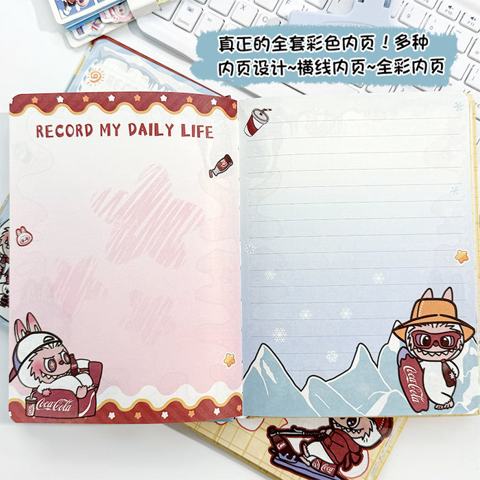 Wholesale 5pcs Cola Color Page Hard Shell Notebook Cartoon Notepad Hand Ledger Student Diary