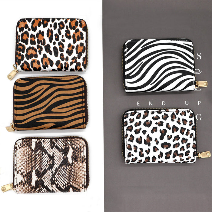 Wholesale Short Animal Print Organ Card Holder Coin Purse JDC-WT-DaoDao001