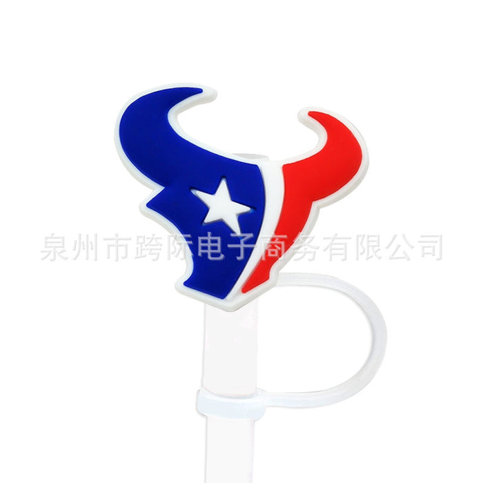 Wholesale 10pcs Silicone American Football Straw Cover JDC-SCR-KuaJ010