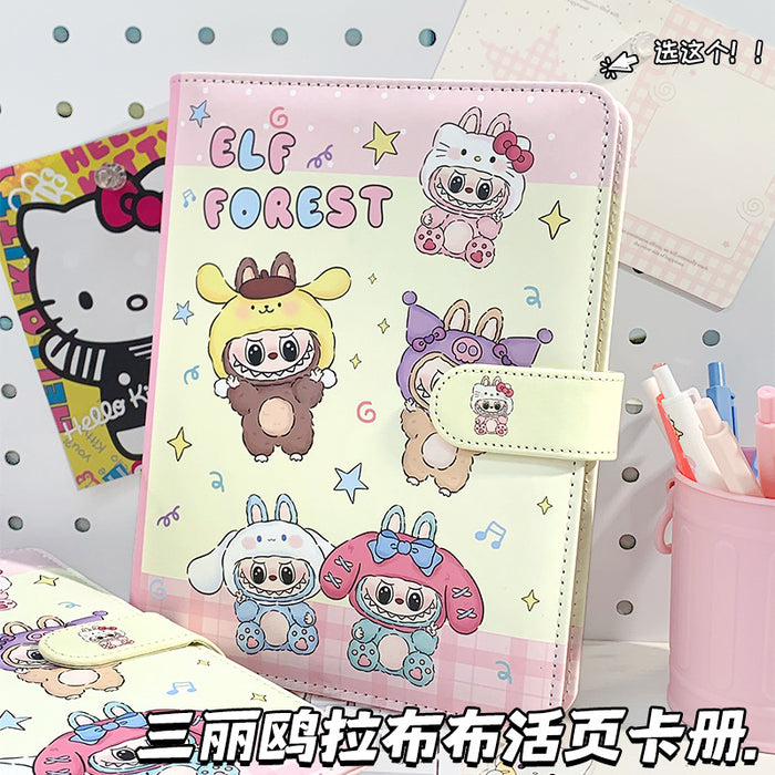 Wholesale 5pcs Leather card book student notebook loose-leaf book leather notebook storage book